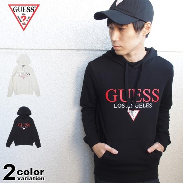 激レア GUESS ゲス パーカー スウェット プルオーバー LA TRIANGLE HOODIE ...