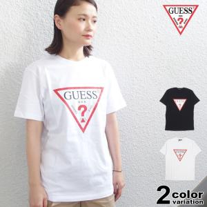 GUESS ゲス Tシャツ 半袖  メンズ レディース 定番 TRIANGLE LOGO TEE トップス｜hiphopdope