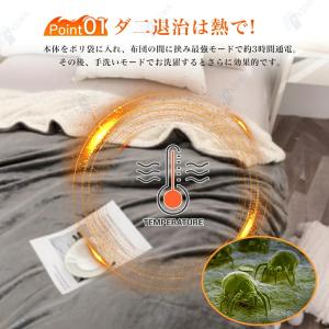 電気毛布 掛け敷き フランネル ひざ掛け 15...の詳細画像4