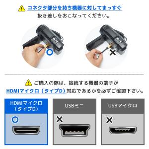 HDMIマイクロケーブル 2m 4K/30p ...の詳細画像5