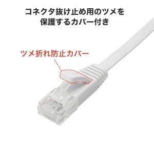 フラット LANケーブル 2m CAT6A 1...の詳細画像4