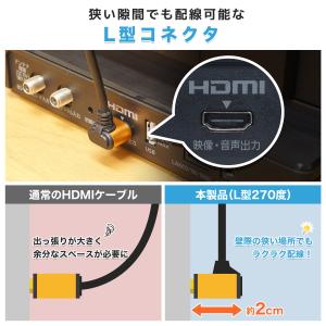 HDMI延長ケーブル L型270度 15cm ...の詳細画像2