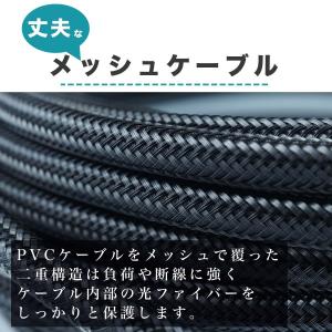 光ファイバーHDMIケーブル 15m メッシュ...の詳細画像4