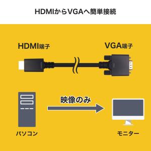 HDMI → VGA 変換ケーブル 1m HD...の詳細画像2