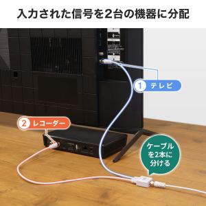 アンテナ分配器 極細 0.5m 4K 8K 地...の詳細画像1