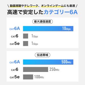 スリム LANケーブル 1m CAT6A 10...の詳細画像2