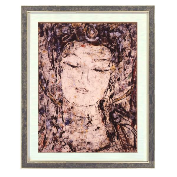 観音様 開運絵画 額装 飾り 壁掛け リビング 玄関 寝室 贈答 商売繁盛 タリズマンアート 天恵 ...