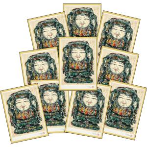 七福神 開運絵画 縁起物 特製ポストカード 3枚セット 絵葉書 年賀状