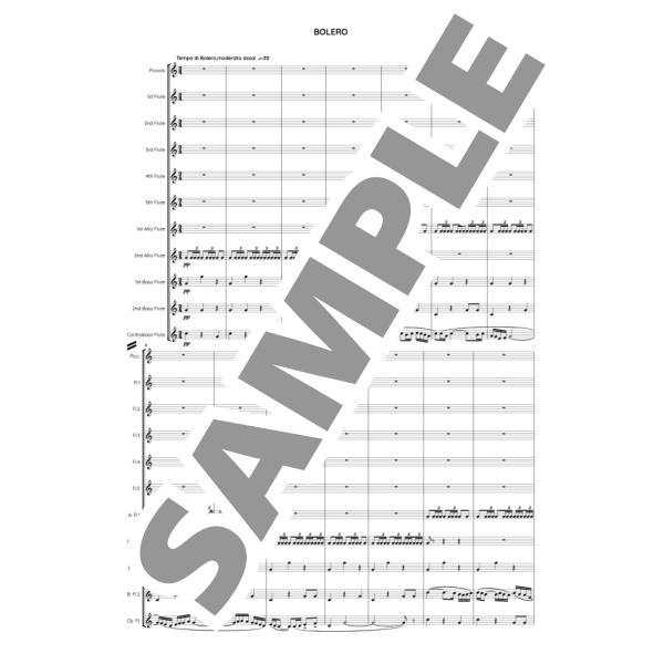 フルートオーケストラ（11本編成）「ボレロ」／M.ラヴェル作曲・珍坂ゆきこ編曲【当店限定ダウンロード...