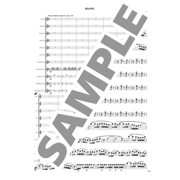 フルートオーケストラ（11本編成）「ボレロ」／M.ラヴェル作曲・珍坂ゆきこ編曲【当店限定ダウンロード...