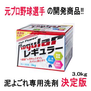 レギュラー　ｒｅｇｕｌａｒ　頑固な泥汚れ専用洗剤　3.0キログラム　野球　ソフト　練習着｜hirasp