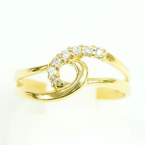 K18PG ピンクゴールド Pt900 プラチナ コンビ ダイヤ0.23ct リング  