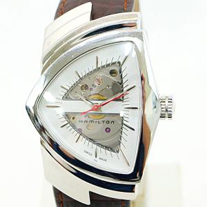 HAMILTON ハミルトン ベンチュラ メンズ 腕時計 H245150 自動巻き レザーベルト A...