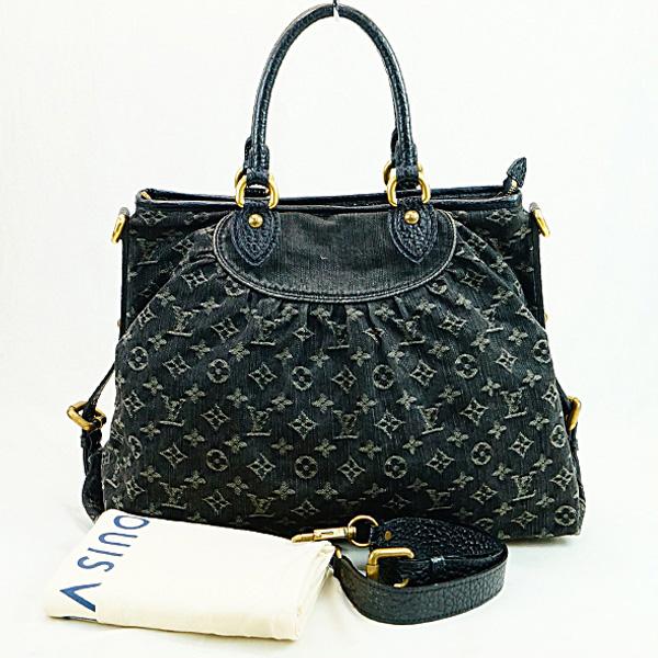 LOUIS VUITTON モノグラムデニム ネオカヴィMM M95351 ノワール レディース ※...