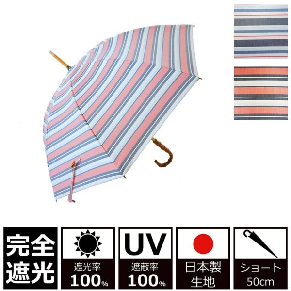 日傘 完全遮光100% UVカット100% クラシコ 日本製生地 ラミネート 綿100% 晴雨兼用 ...