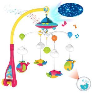 KaeKid ベッドメリー オルゴール モビール 360度回転 108曲音楽 投影 リモコン付 知育玩具 赤ちゃん おもちゃ 0歳 1歳 新｜hiro-life-shop