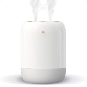 Genki Mainiti 加湿器 卓上 USB 充電式 小型 静音 UV除菌 ダブルノズル 強力 500ml 大容量 バッテリー 残量表示｜hiro-life-shop