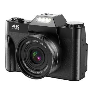デジカメ 4K 5600万画素デジタルカメラ コンパクトAFオートフォーカス ウェブカメラ機能180度反転スクリーン ビデオカメラ 3インチ｜hiro-life-shop