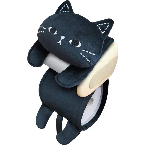 ねこのトイレットペーパーカバー 黒猫のミミッツ