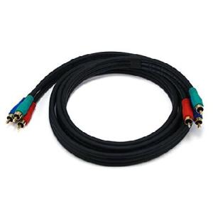 Monoprice 100960 6-Feet 22AWG 3-RCA Component Video Coaxial Cable , Black by Monoprice Inc.
