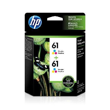 HP 61 Tri-color Original インクカートリッジ, 2 pack (CZ074F...