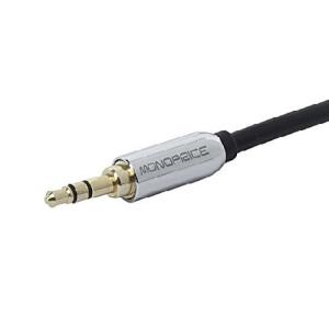 Monoprice 3.5 MMステレオオスto RCAステレオオスゴールドメッキケーブルforモバイル ブラック 3 Feet 109767