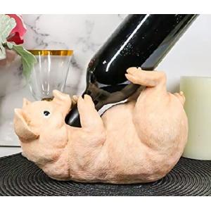 FARM PINK PIG PIGGY WINE HOLDER KITCHEN DECORATION SCULPTURE STATUE by ATL