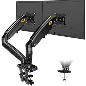 NB NORTH BAYOU デスクデュアルモニターアーム 液晶テレビマウント17-27インチ 2台モニターマウント ガス圧式 2-6.5kg F16
