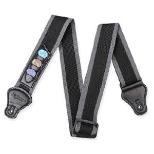 Mr.Power Guitar Strap 36.6in - 65in with 3 Pick Holders for Electric/Acoustic Guitar, Nylon Strap｜hiro-s-shop