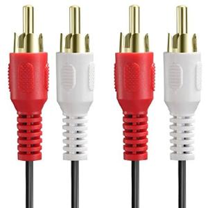 Fosmon 2-RCA オス-2-RCA オス デュアル2 RCAケーブル ステレオオーディオ 2RCAコード オス-オスコネクター
