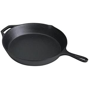 EWEI's Homeware 鋳鉄スキレットパン 油引き済み 12インチ  12 Round ブラック CIS120-