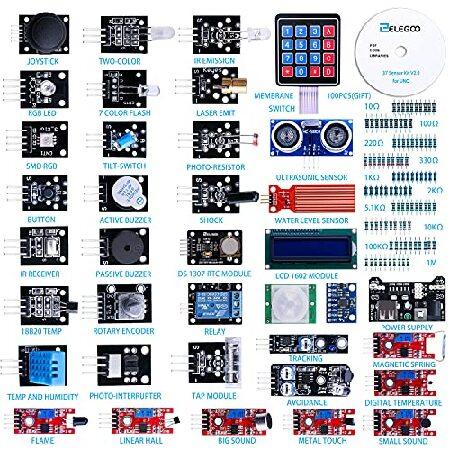 ELEGOO アップグレード37 in 1 センサモジュールキット チュートリアル付き Arduin...