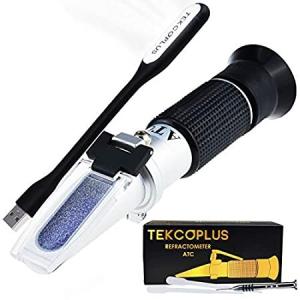 TEKCOPLUS アルコール濃度計 糖度計 アルコール：0-25% 糖度：0-40% ビールやワイン製造用に適用 アルコール屈折計 手持ち屈折計 無