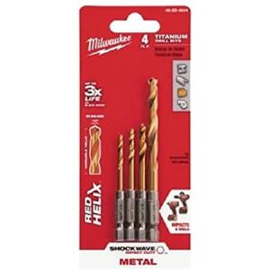 MILWAUKEE ELECTRIC TOOL 48-89-4644 Drill Bit レッド Helix 4 Piece Set