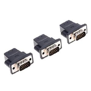 FREEGENE VGA DVI HDMIダミープラグ表示エミュレータHeadlessゴースト仮想表示RGBモニタ最大4 K 3パック VGA dummy plug ブラック