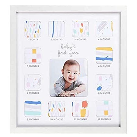 C.R. Gibson Baby&apos;s First Year Photo Frame with Mil...