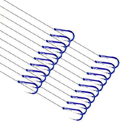Dyxssm 釣り針 釣り糸付き スーパーフィッシングフック ナイロン釣り糸 (20個パック) 10...
