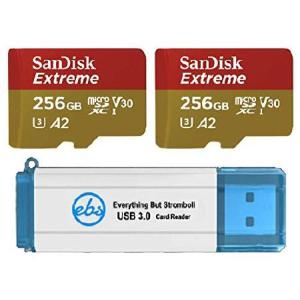 SanDisk 256GB Micro SDXC Extreme メモリーカード (2 Pack) Works with GoPro Hero8 Black, GoPro Max 360 Action Cam U3 V30 4K A2 (SDSQXA1-256G-GN6MA) Bund