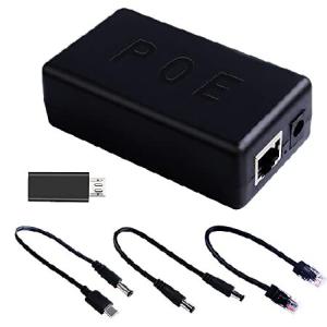 GeeekPi USB-C PoEスプリッター ギガビット PoE - USB-C 5V 4A 電源 48V - 5V IEEE802.3af 電源オーバーイーサネットからUSB Type-Cアダプター Raspberry Pi 4B/