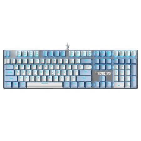 【並行輸入品】GAMDIAS 白 ゲーミングメカニカルキーボード 青軸 仕事用 オフィス用 スタイリ...