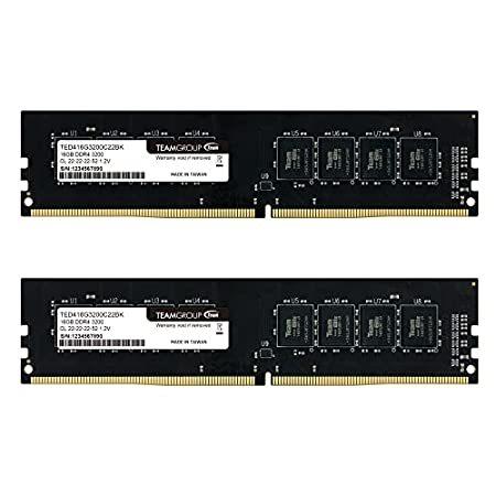 TEAMGROUP Elite DDR4 32GB キット (2 x 16GB) 3,200MHz ...