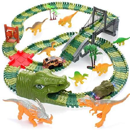 Dinosaur Track Toys, 200+ Pcs Create A Dinosaur Wo...