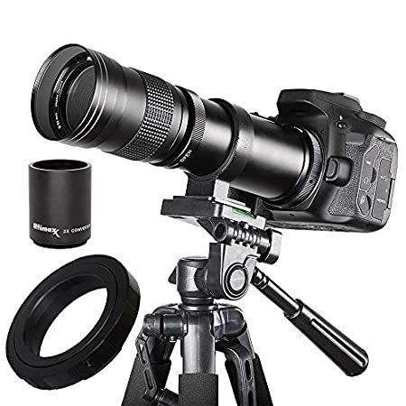 ズームレンズ Ultimaxx 420-800mm (840-1600) HD 望遠 Canon E...