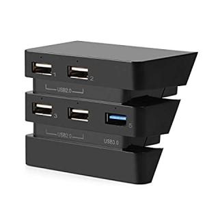 Santing ABS USBハブ プロフェッショナルマルチポートUSBハブ Ps4 Proコンソール用LEDインジケーター付き 取り付け簡単 Ps4
