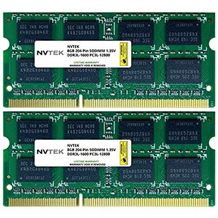 NVTEK 16GB (2x8GB) DDR3L-1600 PC3-12800 SODIMM ノート...