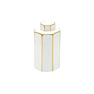 Godinger Aurora ゴールドラインフラワー花瓶 蓋付き Sサイズ