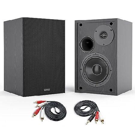 BESTISAN 4 Inch Powered Bookshelf Speakers with De...