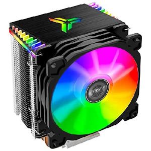 Jonsbo CR1400 RGB CPU エアクーラー 4ヒートパイプ 126mm RGB CPU ファン 取り外し可能 92mm PWMファン フィン曲げ 4ピン RGB CPU クーラー AMD Ryzen/In