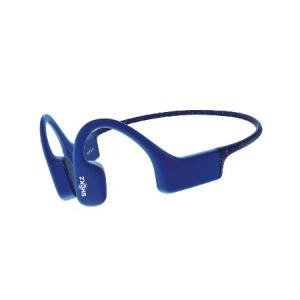 Shokz OpenSwim - Bone Conduction MP3 Waterproof Headphones for Swimming - Open-Ear Wireless Headphones, with Nose Clip and Earplug (Blue)