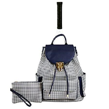 Court Couture Hampton Houndstooth Blue Tennis Back...